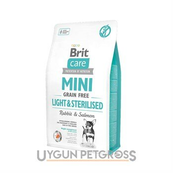 Brit Care Mini Light Sterilised Kilolu Kısırlaştırılmış Köpekler İcin Tahılsız Hipoalerjenik Köpek Maması 2 Kg - Brit Care - Diyet, Kısır Köpek Maması