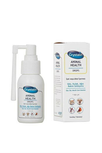 Crystalin Kedi Köpek İçin Göz Kulak ve Ağız Bakım Solüsyonu 50 Ml Kedi Bakım ve Sağlık Ürünleri Crystalin