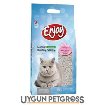 Enjoy Bentonit Topaklanan Bebek Pudralı Kedi Kumu 10LT - Enjoy - Bentonit Topaklanan Kedi Kumları