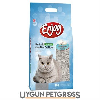 Enjoy Bentonit Topaklanan Marsilya Sabunlu Kedi Kumu 10LT - Enjoy - Bentonit Topaklanan Kedi Kumları