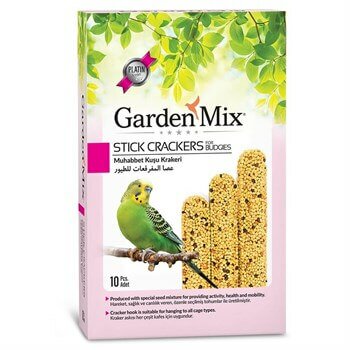 Garden Mix Platin Sade Muhabbet Kuşu Krakeri 10 lu Paket Kuş Krakerleri Garden Mix