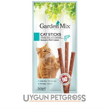 Gardenmix Somonlu Kedi Stick Ödül 3*5g - Garden Mix - Stick Kedi Ödülleri