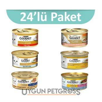 Gourmet 24'lü Karma Paket - Purina - Yetişkin Kedi Konserveleri