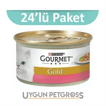 Gourmet Gold Alabalıklı ve Sebzeli 24'lü Paket - Gourmet Gold - Yetişkin Kedi Konserveleri