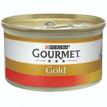 Gourmet Gold Çifte Lezzet Sığır ve Tavuklu Kedi Konserve Maması 85 Gr