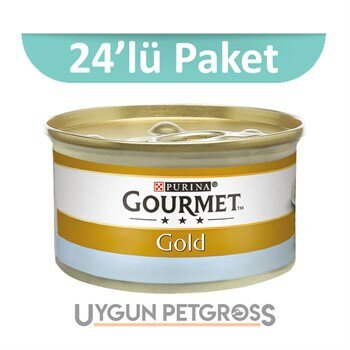 Gourmet Gold Ispanak Soslu Okyanus Balıklı 24'lü Paket - Gourmet Gold - Yetişkin Kedi Konserveleri