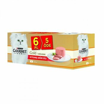 Gourmet Gold Kıyılmış Sığır Etli Yetişkin Kedi Konserve Maması 85 Gr (6 Al 5 Öde) Kedi Konserve Mamaları Gourmet Gold