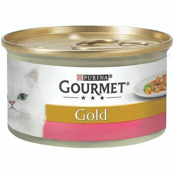 Gourmet Gold Parca Etli ve Soslu Alabalik ve Sebzeli Kedi Konserve Maması 85 Gr