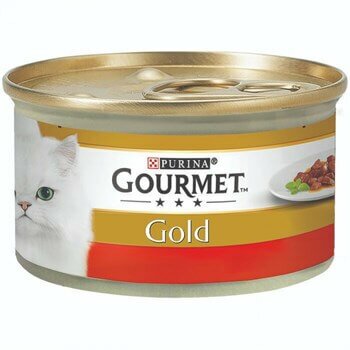 Gourmet Gold Parca Etli ve Soslu Sığır Etli Kedi Konserve Maması 85 Gr