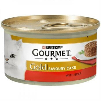 Gourmet Gold Savoury Cake Sığır Etli Kedi Konserve Maması 85 Gr Kedi Konserve Mamaları Gourmet Gold