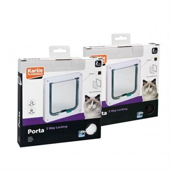 Karlie 2Yön Kilitli Kedi Kapısı 19.2x20 Cm Kahve Rengi Kedi Kapıları Karlie