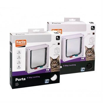 Karlie 4Yön Kilitli Kedi Kapısı 23.5x25.2 Cm Beyaz Kedi Kapıları Karlie
