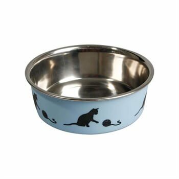 Karlie Çelik Kedi Mama Kabı Mavi 160 Ml Köpek Mama ve Su Kapları Karlie