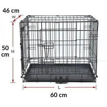 KATLANIR TEL KÖPEK KAFESİ S 60-46-50 CM - Flip - Köpek Çit ve Kafesi