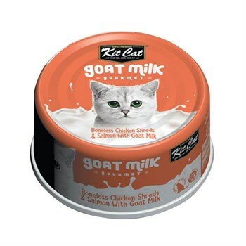 KitCat Keçi Sütlü Gourmet Tavuklu&Somonlu Kedi Konservesi 70g - KitCat - Yetişkin Kedi Konserveleri