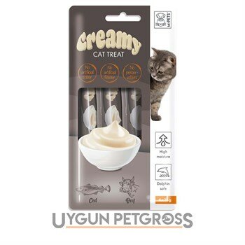 M-Pets Creamy Morina Balıklı Biftekli Kedi Ödülü 4*15 gr - M-Pets - Sıvı Kedi Ödülleri