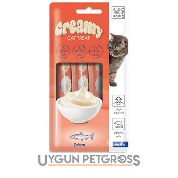 M-Pets Creamy Somon Kedi Ödülü 4*15 gr - M-Pets - Sıvı Kedi Ödülleri