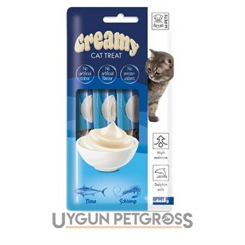 M-Pets Creamy Ton Balıklı Karidesli Kedi Ödülü 4*15 gr - M-Pets - Sıvı Kedi Ödülleri