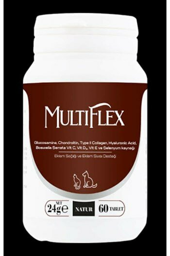 Natur Multiflex Kedi Köpek 60 Tablet Kedi Vitamin, Macun ve Katkıları Natur