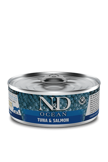 Nd Ocean Alabalıklı ve Somonlu Karidesli Yetişkin Kedi Konserve Maması 80 Gr Kedi Konserve Mamaları N&D