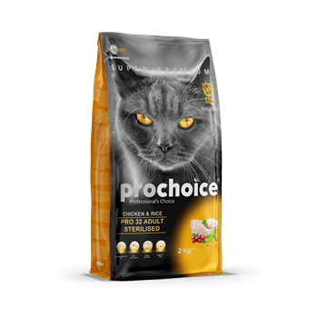Pro Choice Pro 32 Tavuklu Sterilised Kısırlaştırılmış Kedi Maması 2 Kg - Pro Choice - Kısırlaştırılmış Kedi Maması