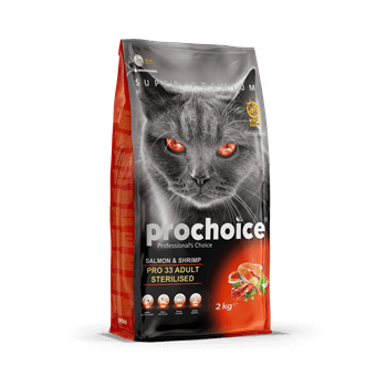Pro Choice Pro 33 Somonlu ve Karidesli Sterilised Kısırlaştırılmış Kedi Maması 2 Kg - Pro Choice - Kısırlaştırılmış Kedi Maması