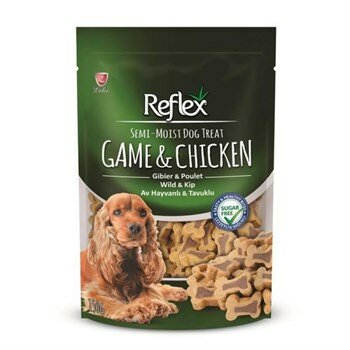 Reflex Av Hayvanlı ve Tavuklu Yarı Yumuşak Köpek Ödül Maması 150 Gr Köpek Kemikleri Reflex