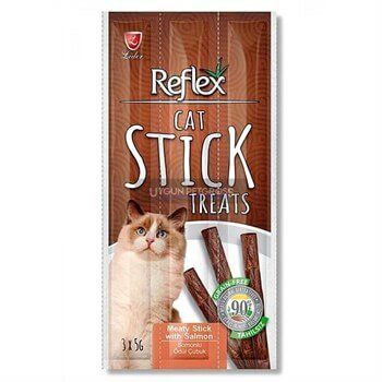 Reflex Sticks Somonlu Kedi Ödül cubuklari 3x5 Gr Kedi Ödül Mamaları Reflex