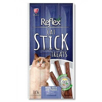 Reflex Sticks Tavsanli Kedi Ödül cubuklari 3x5 Gr Kedi Ödül Mamaları Reflex