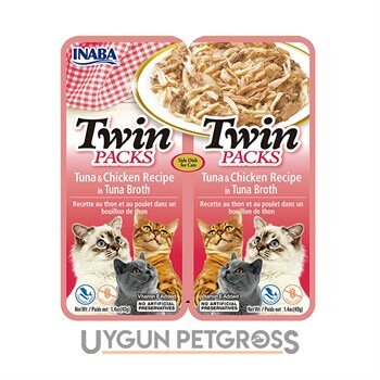 Twin Packs Ton Balıklı ve Tavuklu Kedi Çorbası 2 x 40 Gr - Ciao - Yetişkin Kedi Konserveleri