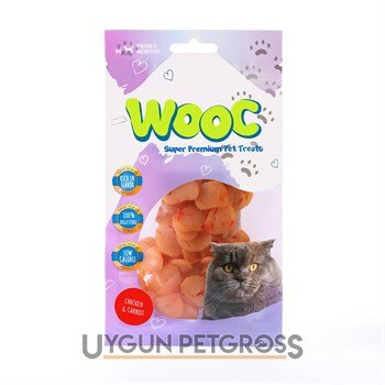 Wooc Chicken&Carrot Doğal Et Kedi Ödül Maması 40gr - Wooc - Doğal Et Kedi Ödülleri