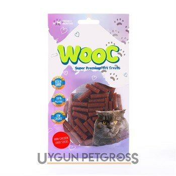 Wooc Mini Chicken Liver Sticks Doğal Et Kedi Ödül Maması 40gr - Wooc - Doğal Et Kedi Ödülleri